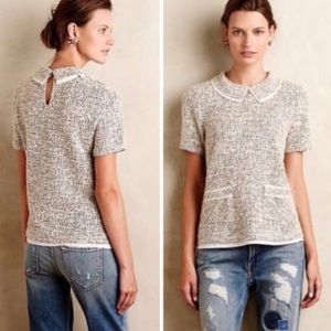Anthropologie Postmark Thornburgh Boucle Top
